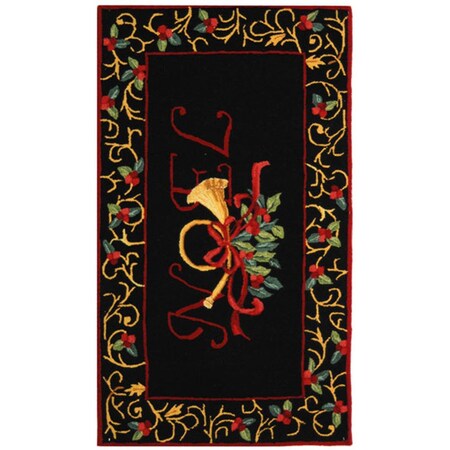 Safavieh 2 ft. 6 in. x 4 ft. Holiday Chelsea Rectangle Area Rug, Black HK332B-24